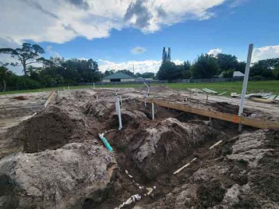 New Construction Sewer Line Installation